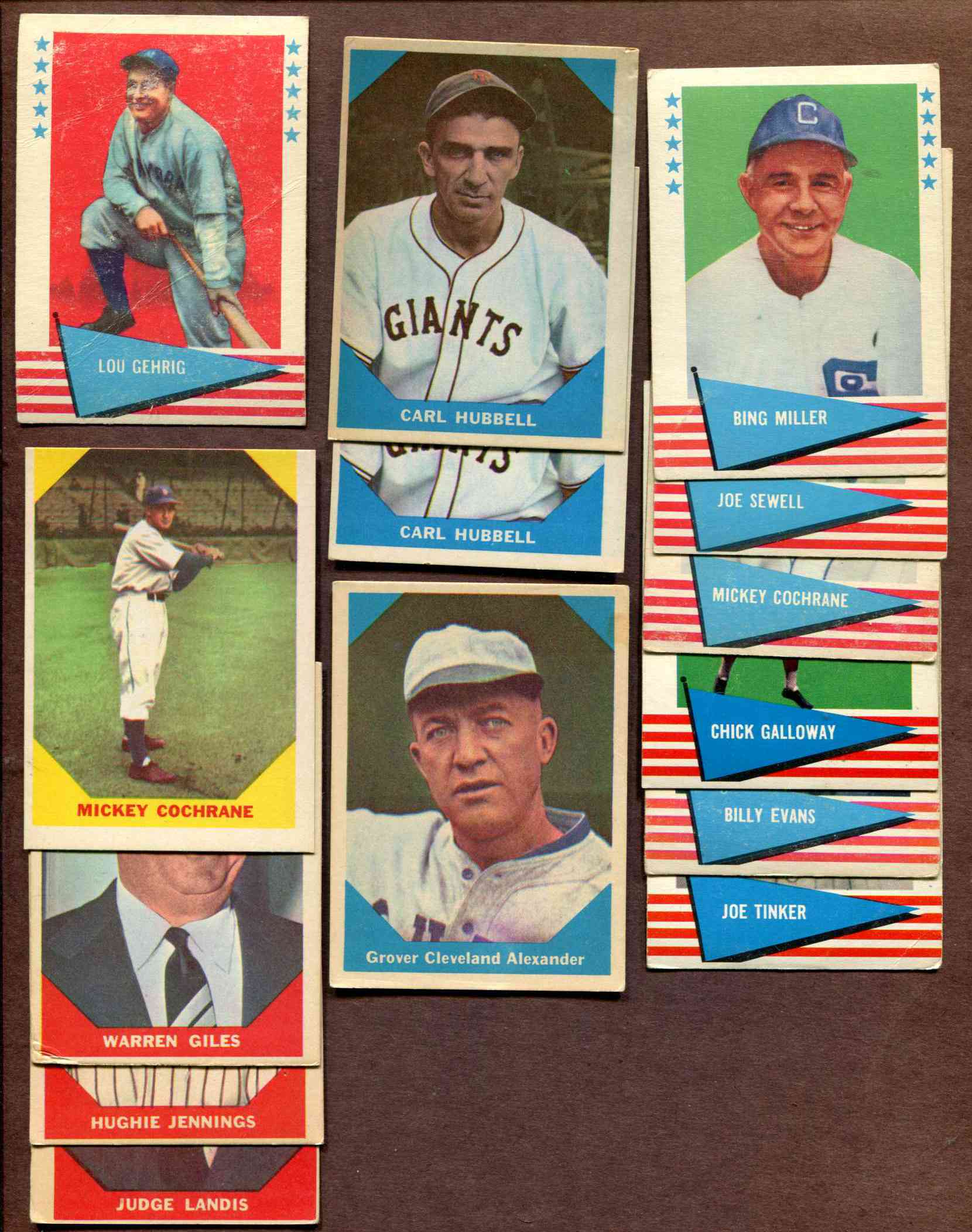  1960-61 Fleer  - Lot of (14) w/Lou Gehrig (13 different) Baseball cards value