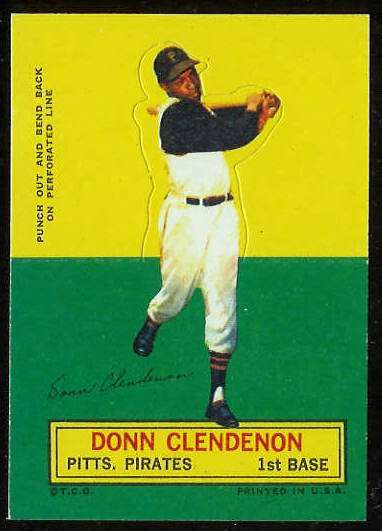 1964 Topps Stand-Ups/Standups - Donn Clendenon SHORT PRINT (Pirates) Baseball cards value