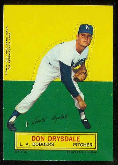 1964 Topps Stand-Ups/Standups - Don Drysdale SHORT PRINT (Dodgers) Baseball cards value