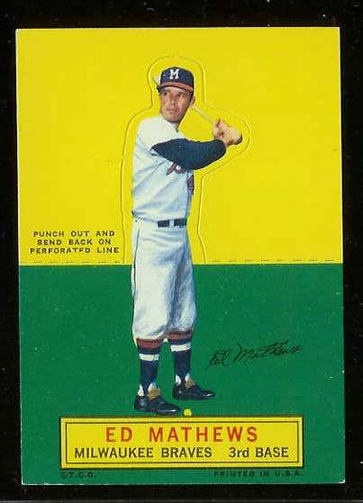 1964 Topps Stand-Ups/Standups - Eddie Mathews SHORT PRINT (Braves) Baseball cards value