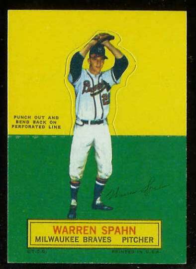 1964 Topps Stand-Ups/Standups - Warren Spahn SHORT PRINT (Braves) Baseball cards value