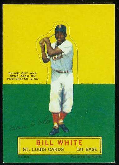 1964 Topps Stand-Ups/Standups - Bill White SHORT PRINT [#a] (Cardinals) Baseball cards value