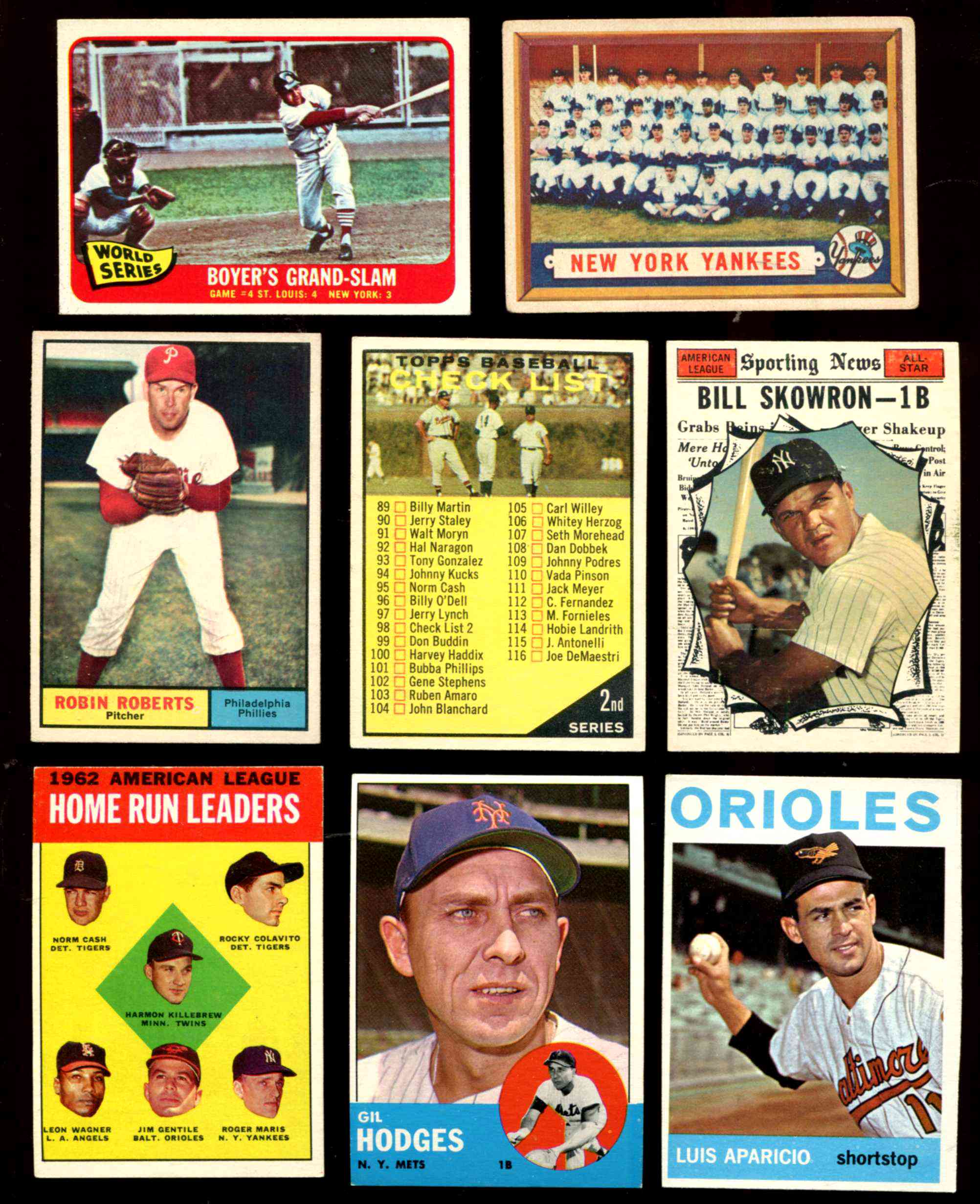 1963 Topps #  4 AL Home Run Leaders Baseball cards value