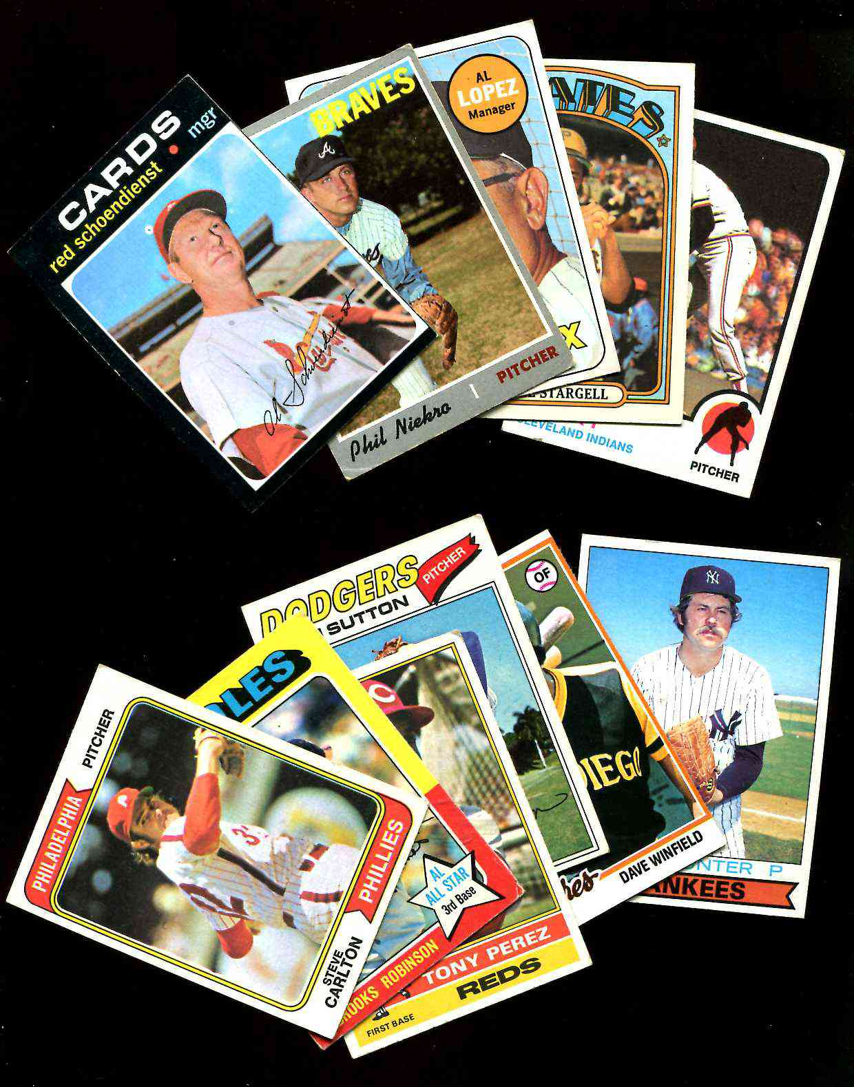  1969-1979 Collection (11) diff. HALL-OF-FAMERS [#i] - 1 from each year !! Baseball cards value