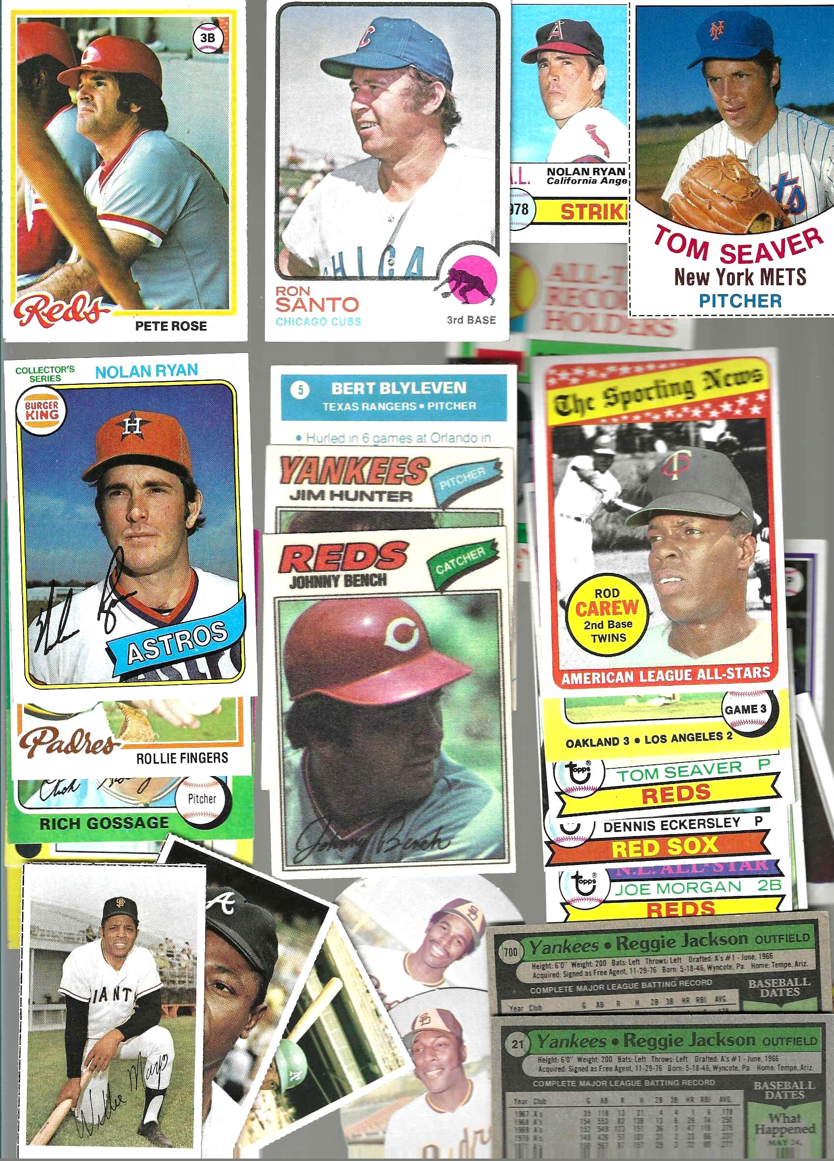 1969-1979 ODDBALL COLLECTION - Lot (29) HALL-OF-FAMERS & 1978 Pete Rose Baseball cards value