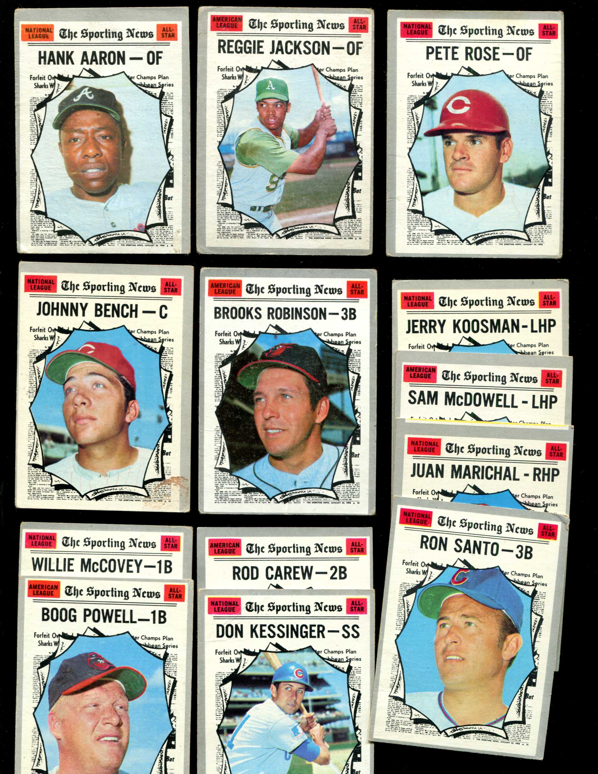 1970 Topps   - ALL_STARS Near Subset/Lot (13 of 20) w/Hank Aaron Baseball cards value