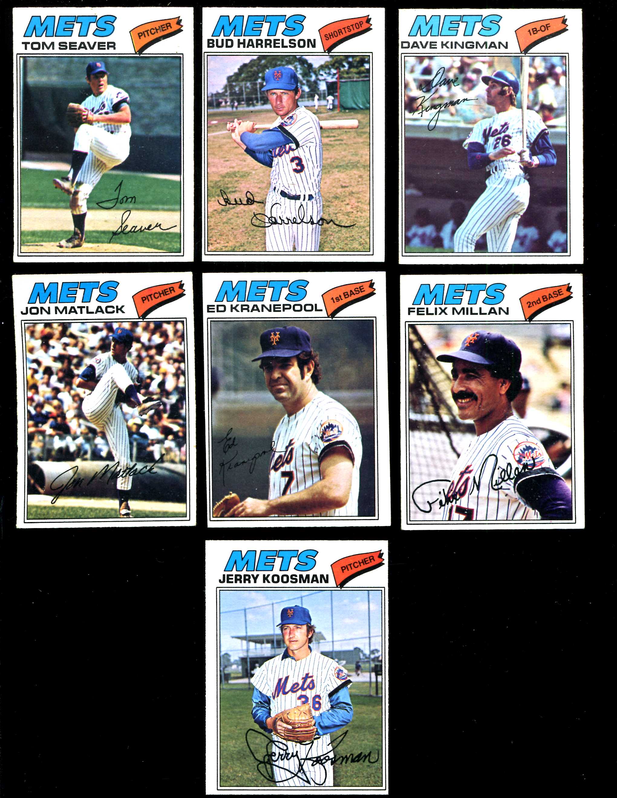  1977 O-Pee-Chee/OPC - Mets COMPLETE TEAM SET of (7) Baseball cards value