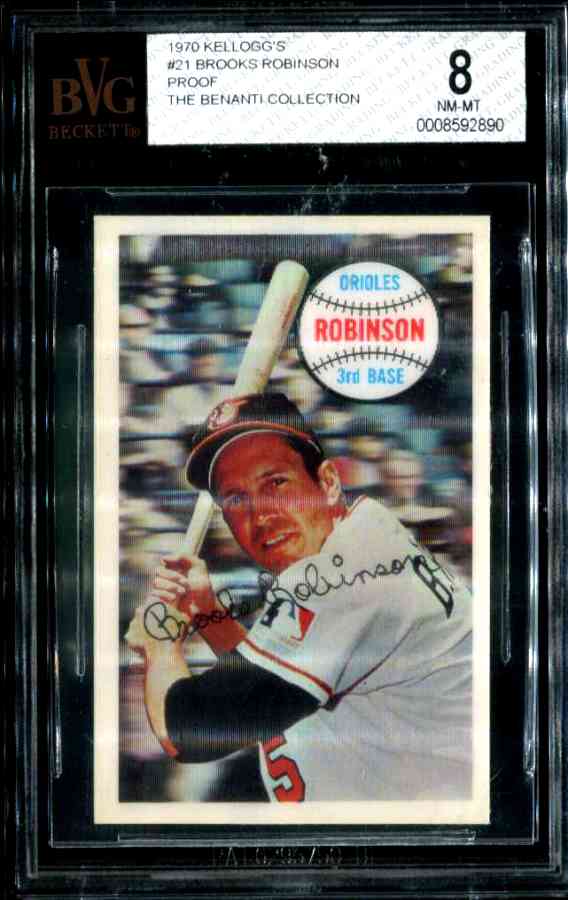 1970 Kellogg's  PROOF #21 Brooks Robinson (Orioles) Baseball cards value