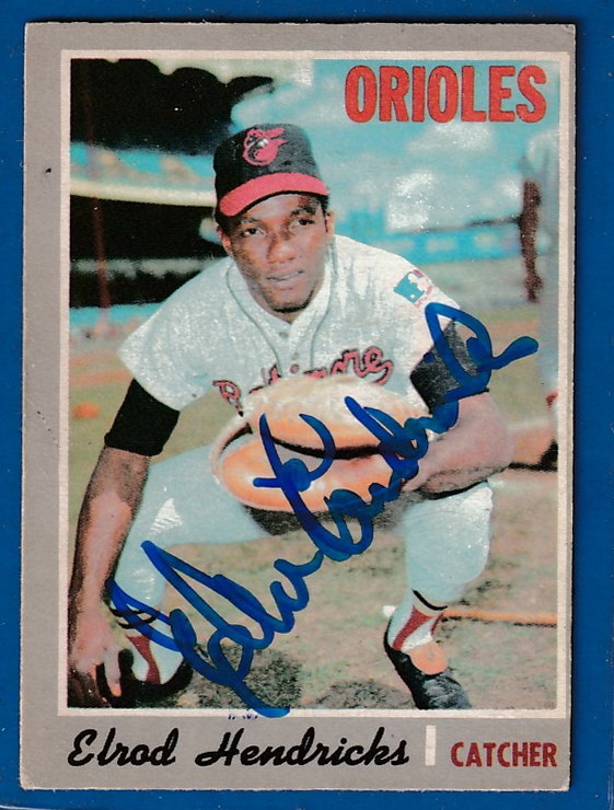 1970 O-Pee-Chee/OPC #528 Elrod Hendricks AUTOGRAPHED (Orioles,deceased) Baseball cards value