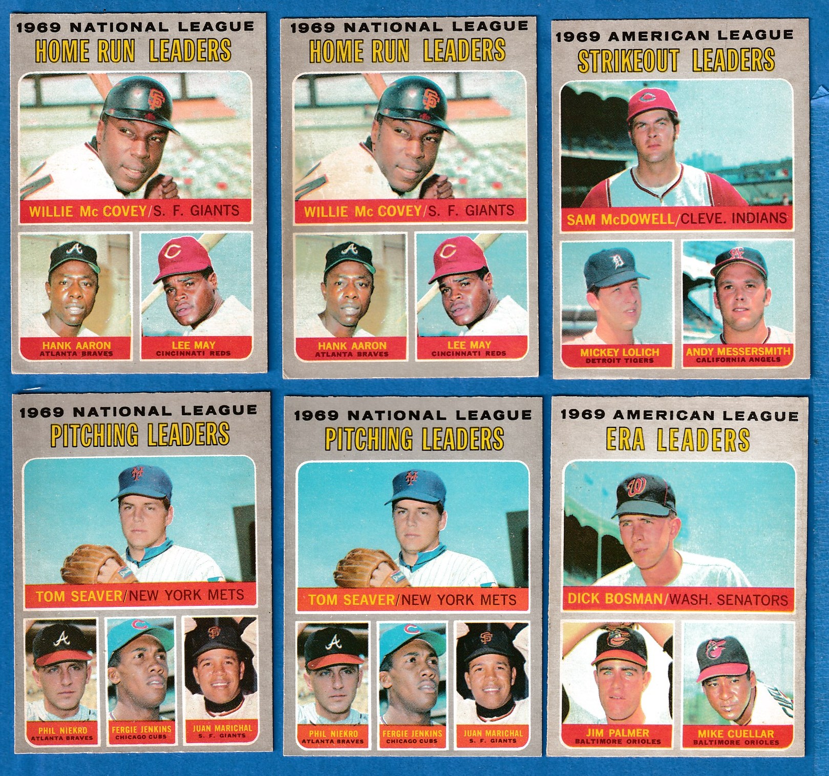 1970 O-Pee-Chee/OPC # 69 N.L. Pitching Leaders (Tom Seaver,Juan Marichal) Baseball cards value