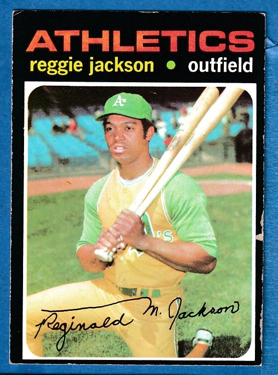1971 Topps # 20 Reggie Jackson (A's) Baseball cards value