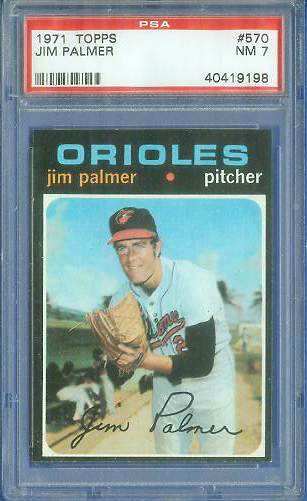 1971 Topps #570 Jim Palmer [#PSA] (Orioles) Baseball cards value