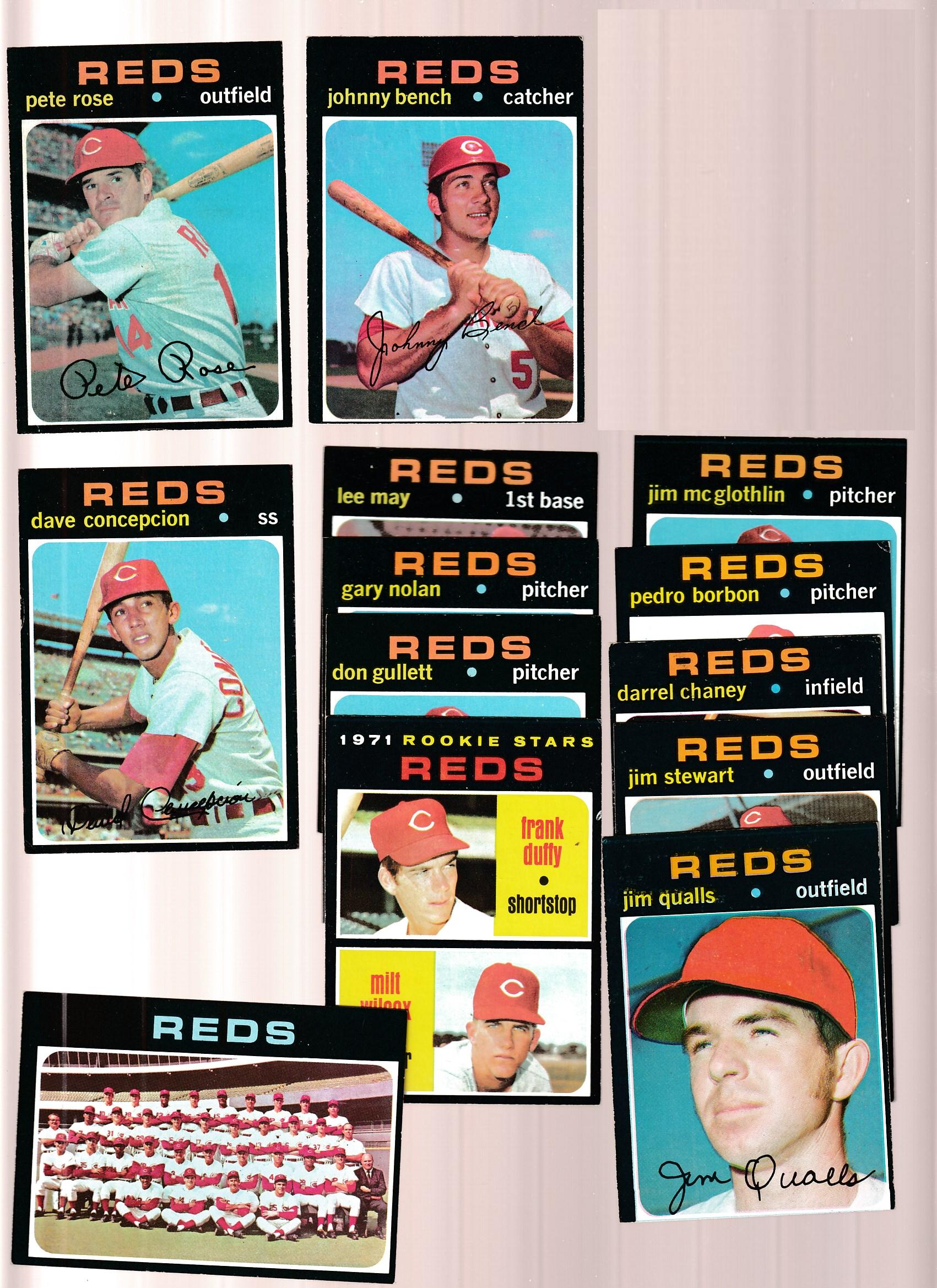 1971 Topps  - Reds Near Complete TEAM SET/Lot of (29/30) Baseball cards value