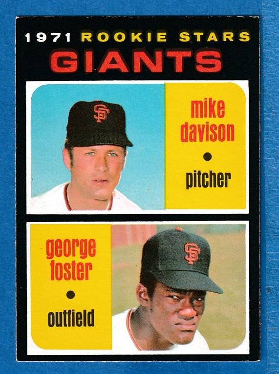 1971 O-Pee-Chee/OPC #276 George Foster ROOKIE (with Mike Davison) (Giants) Baseball cards value