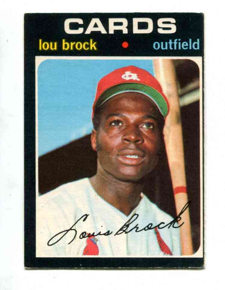 1971 O-Pee-Chee/OPC #625 Lou Brock SCARCE SEMI-HI# (Cardinals) Baseball cards value