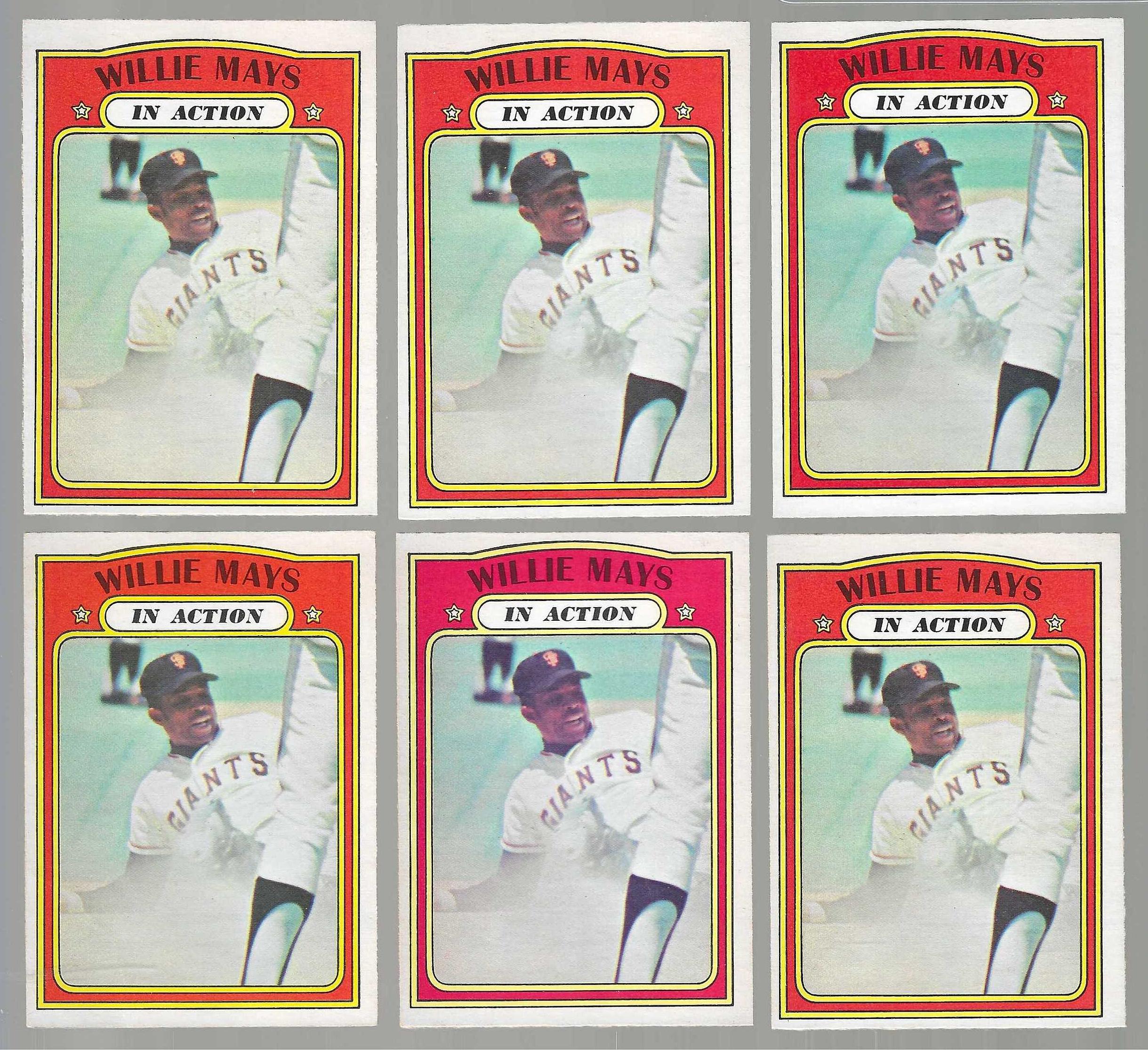 1972 Topps # 50 Willie Mays In-Action [#] (Giants) Baseball cards value