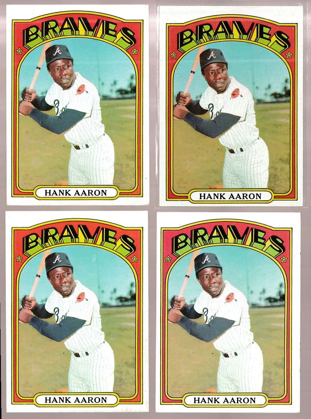 1972 Topps #299 Hank Aaron (Braves) Baseball cards value