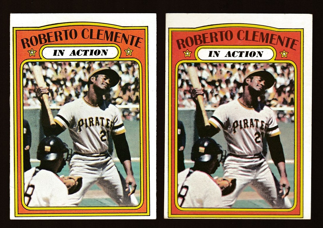 1972 Topps #310 Roberto Clemente In-Action (Pirates) Baseball cards value