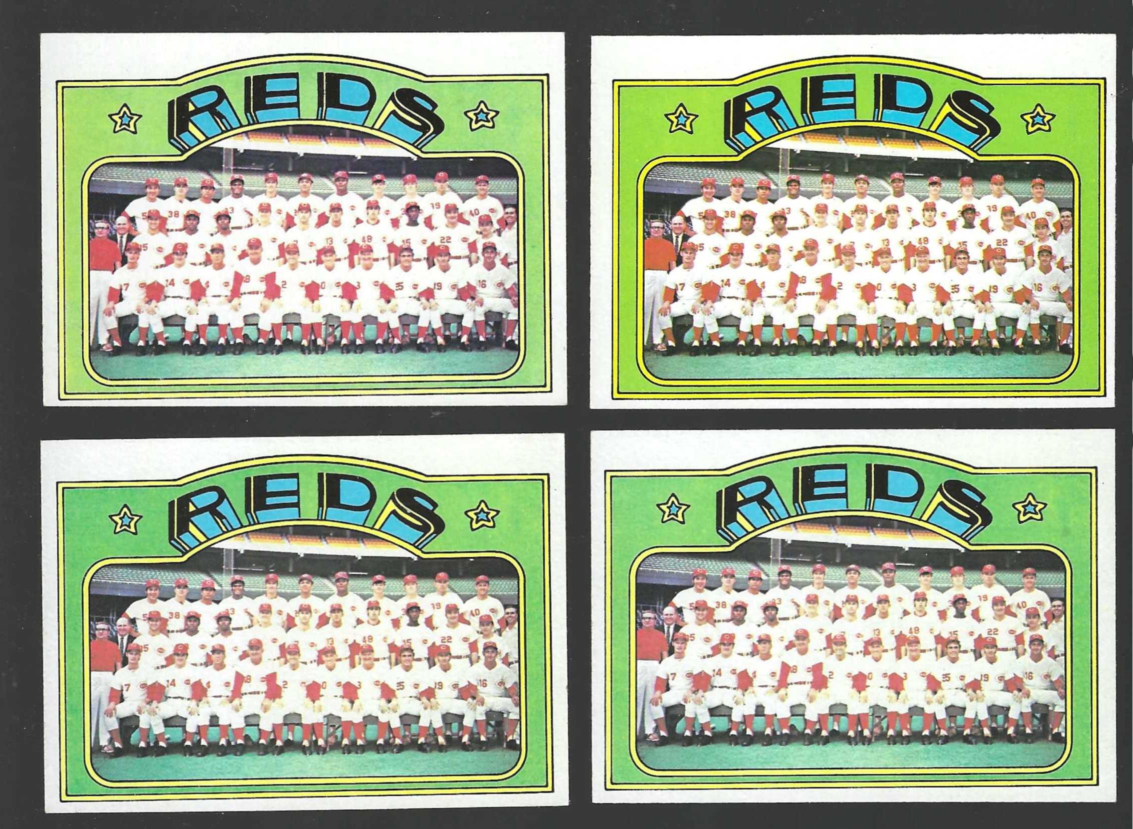 1972 Topps #651 Reds TEAM card Baseball cards value