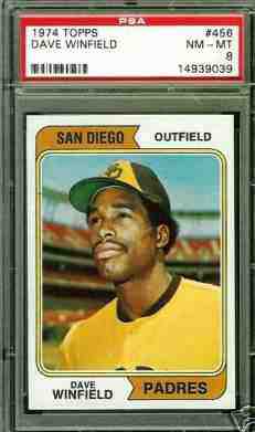 Dave Winfield - 1974 Topps #456 [NM-MINT PSA-8] (Padres) Baseball cards value