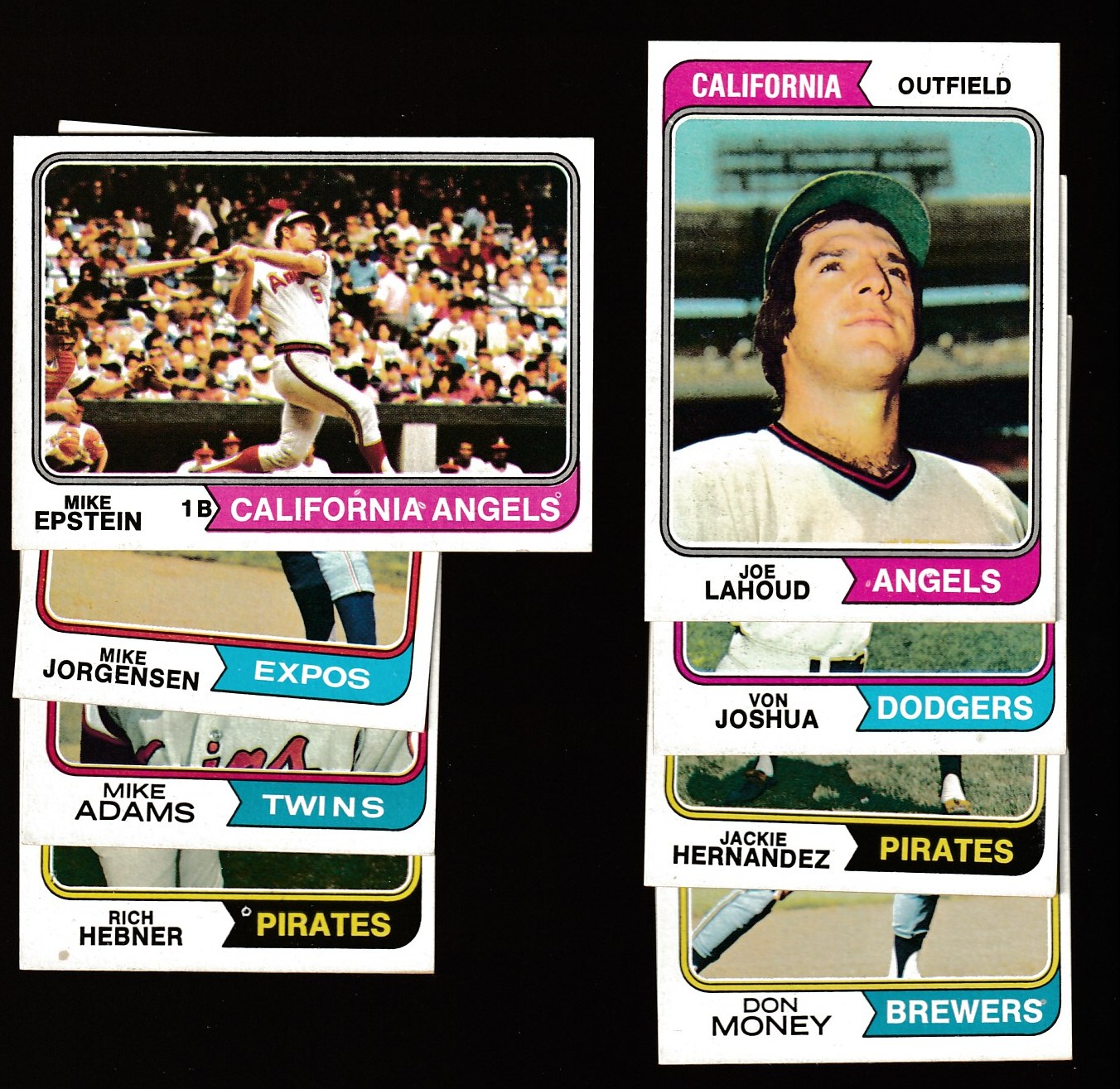 1974 Topps WRONG-BACK #492 Mike Rogodzinski(b)/Joe Lahoud(f) (Angels) Baseball cards value