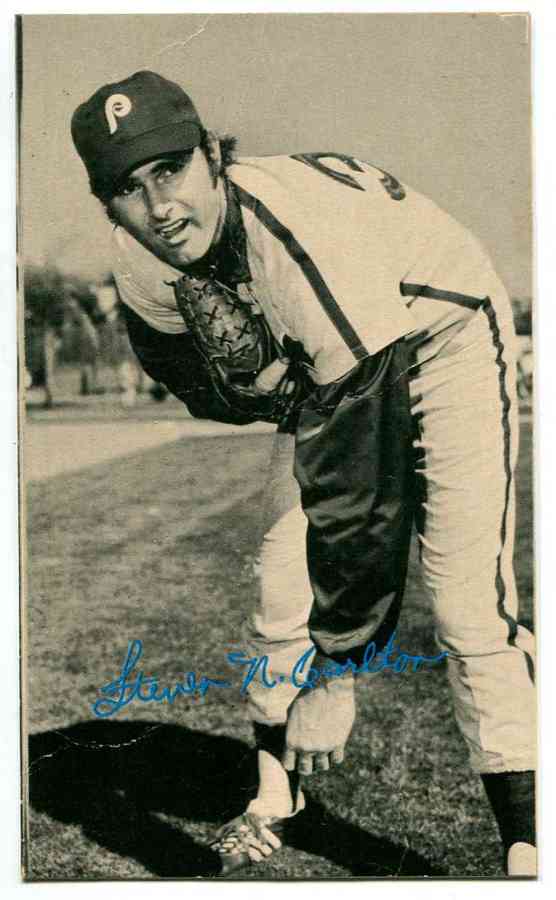 1974 Topps Deckle Edge UN-DECKLED PROOF [WB] # 5 Steve Carlton (Phillies) Baseball cards value
