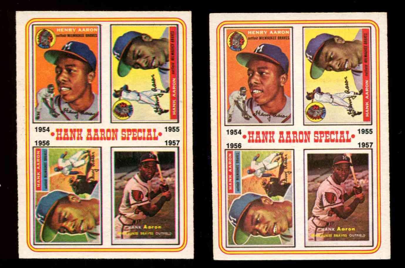1974 O-Pee-Chee/OPC #  2 Hank Aaron (1954-57) (Braves) Baseball cards value