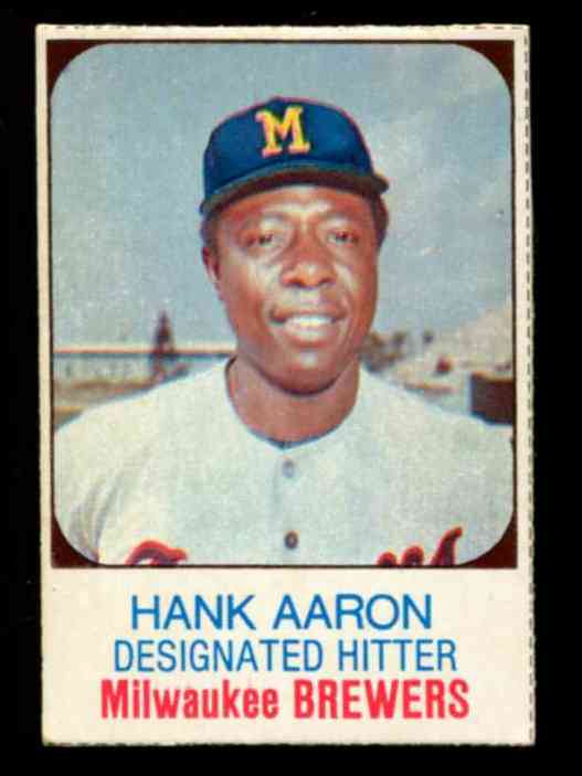 1975 Hostess TWINKIES #130 Hank Aaron (Full Box Back) (Brewers) Baseball cards value