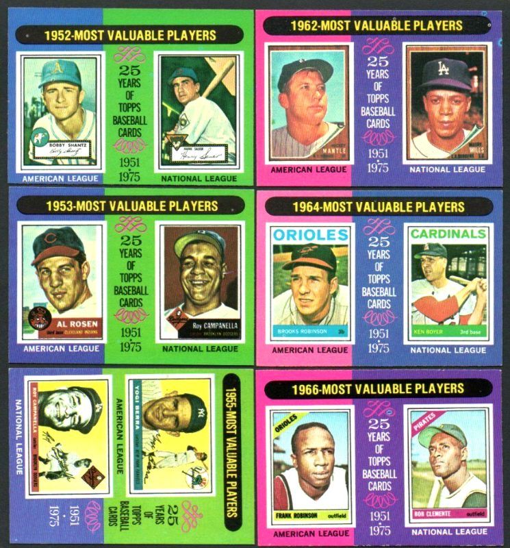 1975 Topps MINI #204 '1966 MVPs' - Frank Robinson/Roberto Clemente Baseball cards value