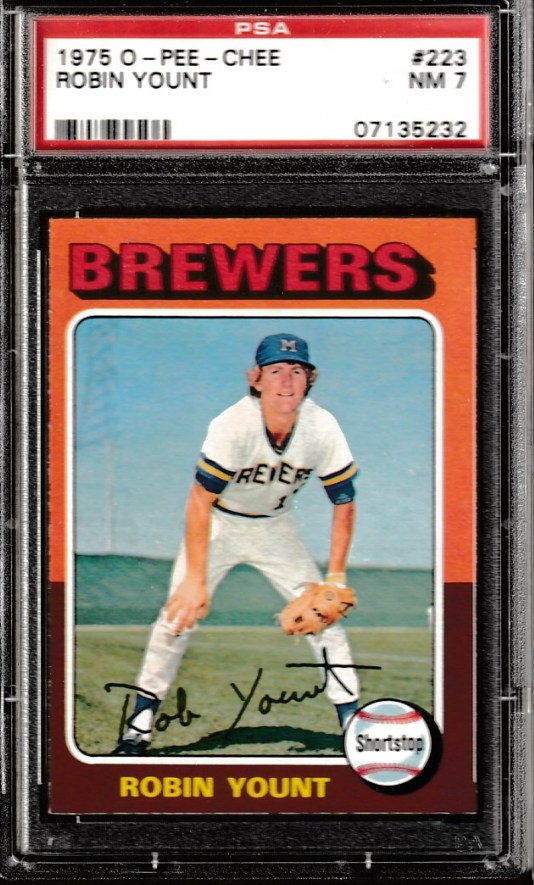 1975 O-Pee-Chee/OPC #223 Robin Yount ROOKIE [#psa] (Brewers) Baseball cards value