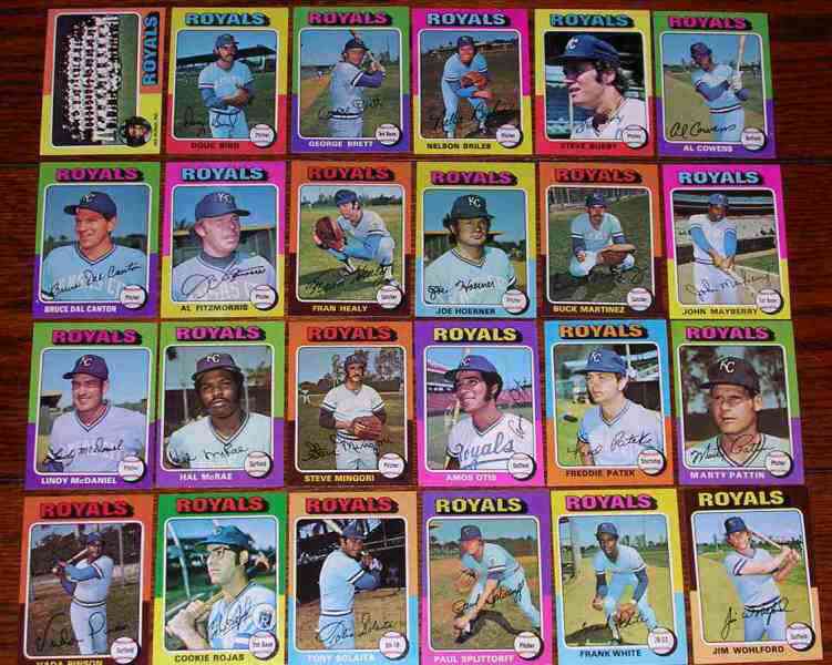  ROYALS (23/24) - 1975 Topps partial TEAM SET Baseball cards value