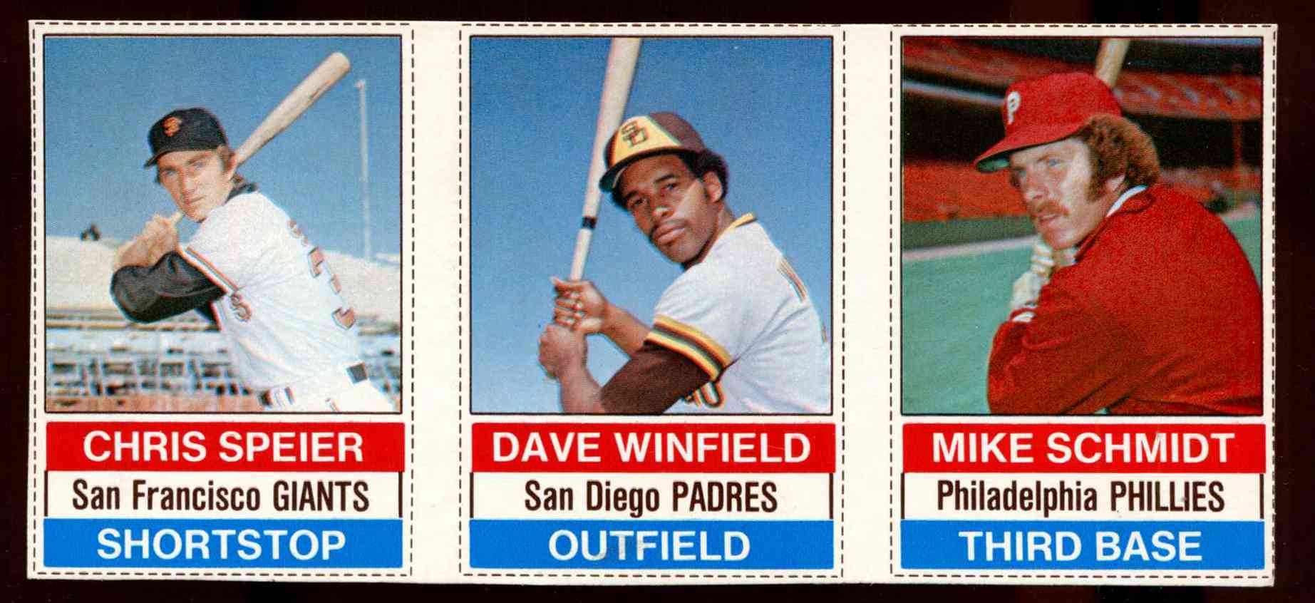  1976 Hostess PANEL # 82-83-84 MIKE SCHMIDT/DAVE WINFIELD/Chris Speier Baseball cards value