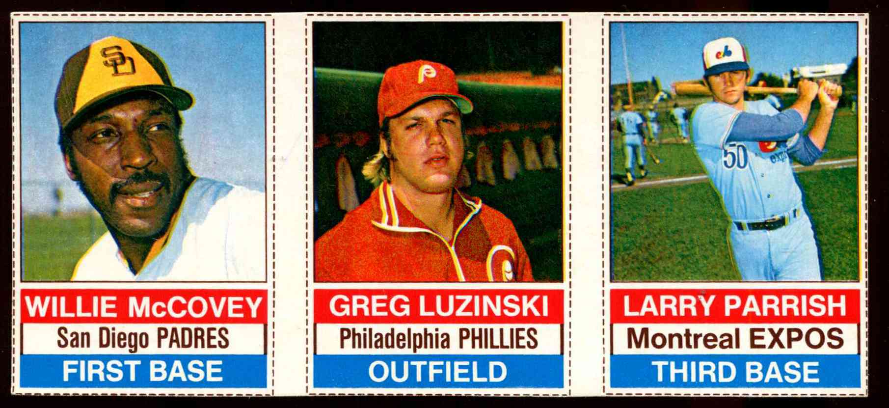  1976 Hostess PANEL #124-125-126 WILLIE McCOVEY,Greg Luzinski Baseball cards value