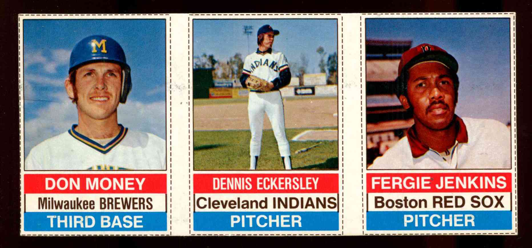  1976 Hostess PANEL #136-137-138 DENNIS ECKERSLEY ROOKIE (Black) Baseball cards value