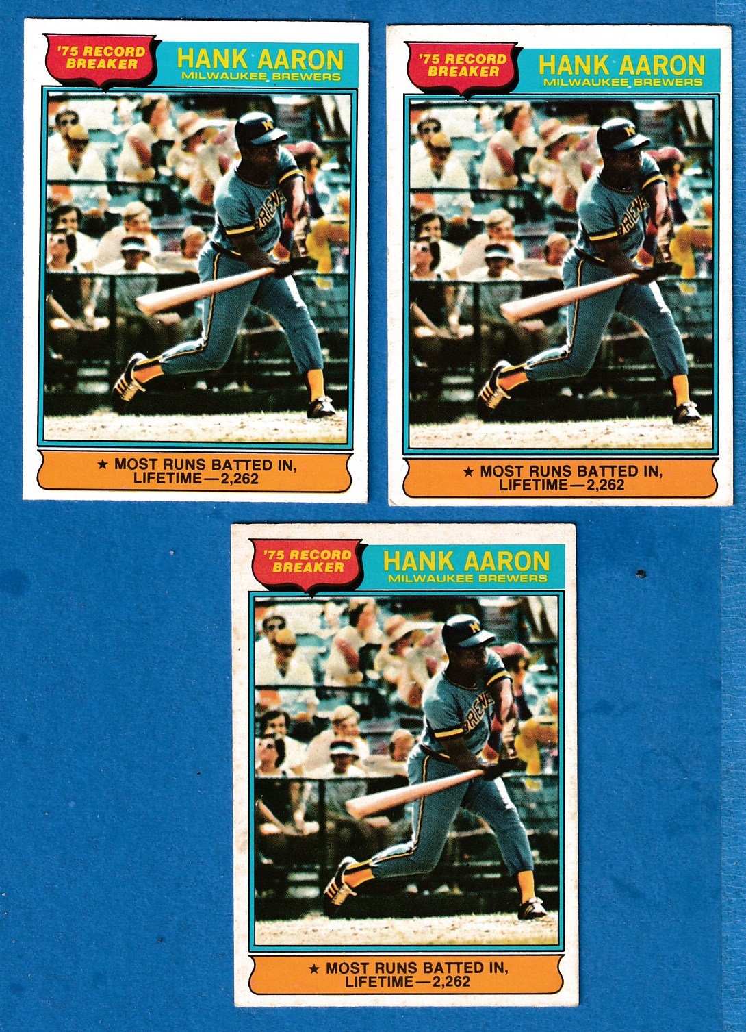 1976 O-Pee-Chee/OPC #  1 Hank Aaron 'Record Breaker' (Brewers) Baseball cards value