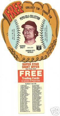 George Brett - 1977 Pepsi Glove MSA Disc - LOT OF (10) (Royals) Baseball cards value