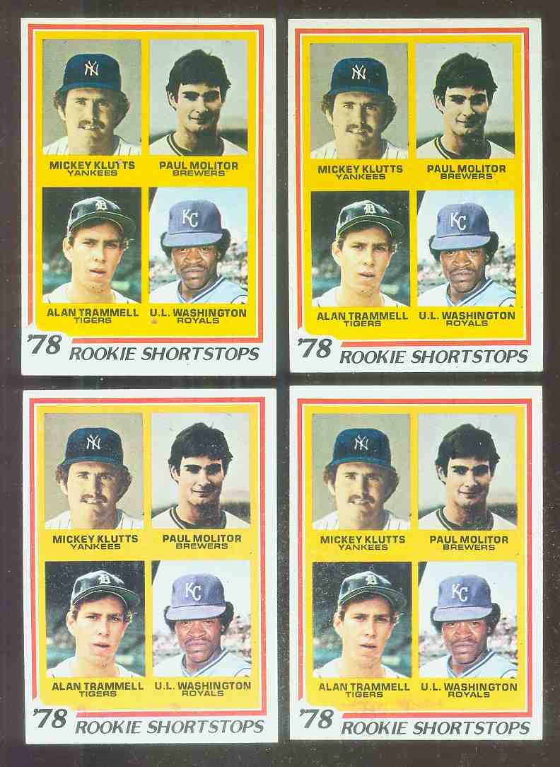 1978 Topps #707 Paul Molitor/Alan Trammell ROOKIES [#] (Brewers/Tigers) Baseball cards value