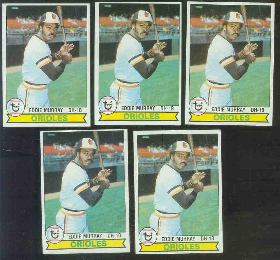 1979 Topps #640 Eddie Murray - Lot of (5) (Orioles HALL-of-FAMER) Baseball cards value