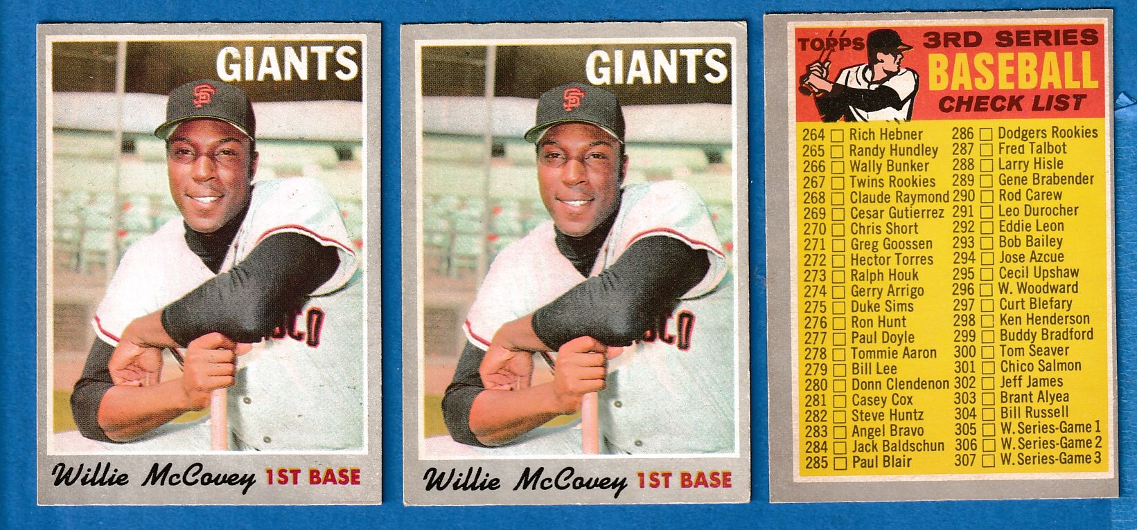 1970 O-Pee-Chee/OPC #250 Willie McCovey (Giants) Baseball cards value