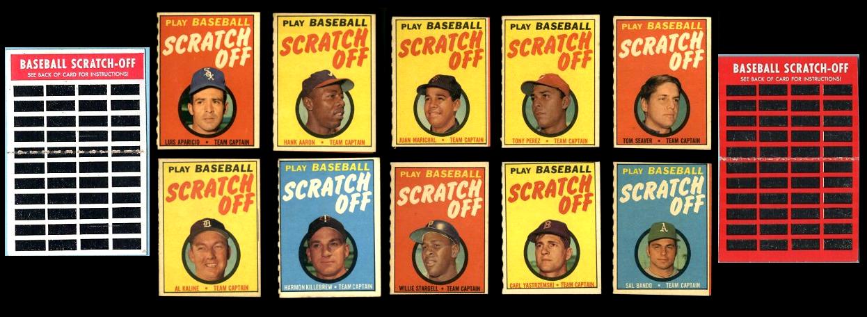 1970 Topps Scratch-Off # 1 Hank Aaron (Braves) Baseball cards value