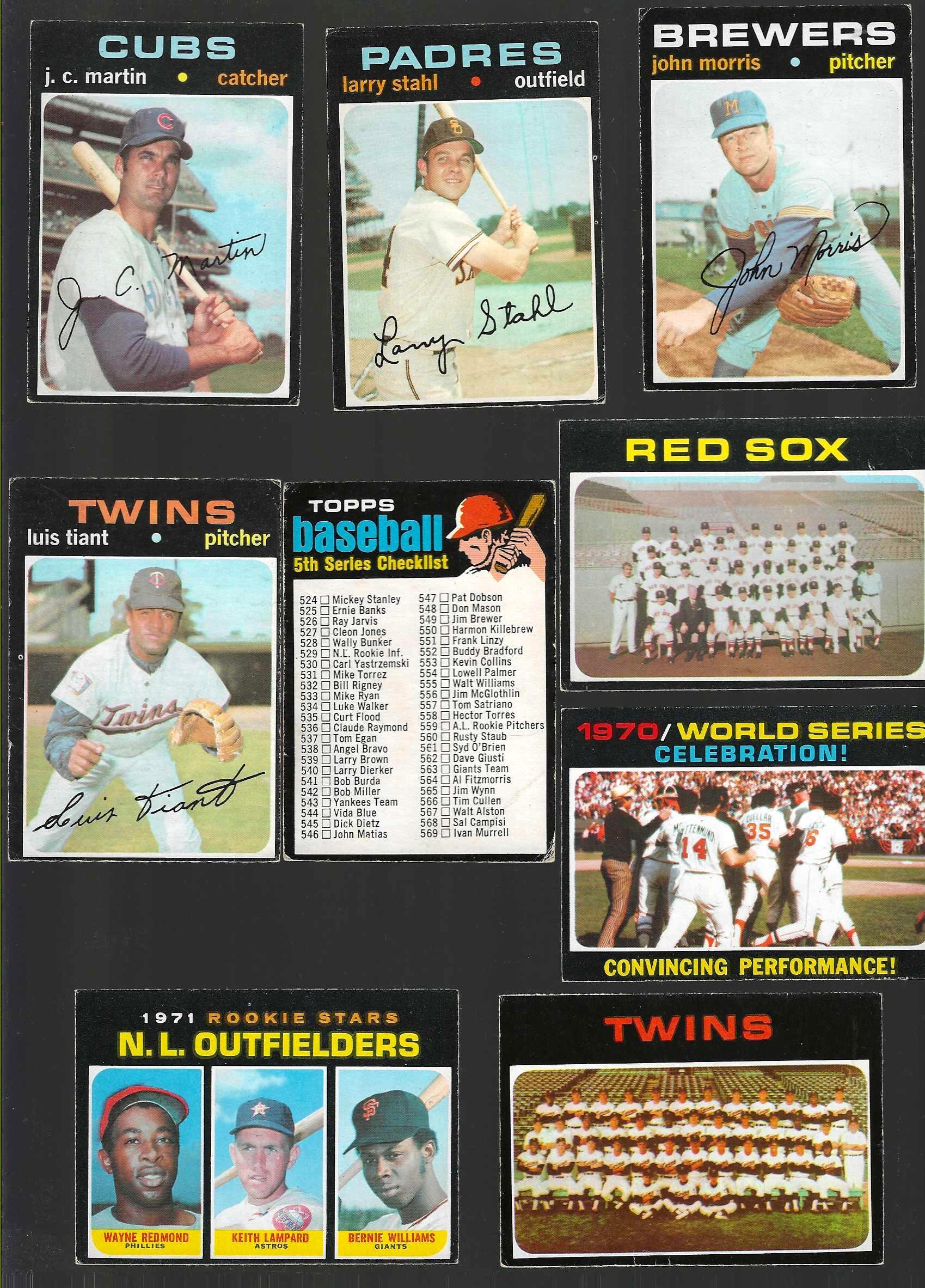 1971 O-Pee-Chee/OPC #704 J.C. Martin RARE SHORT PRINT HIGH # [#x] (Cubs) Baseball cards value