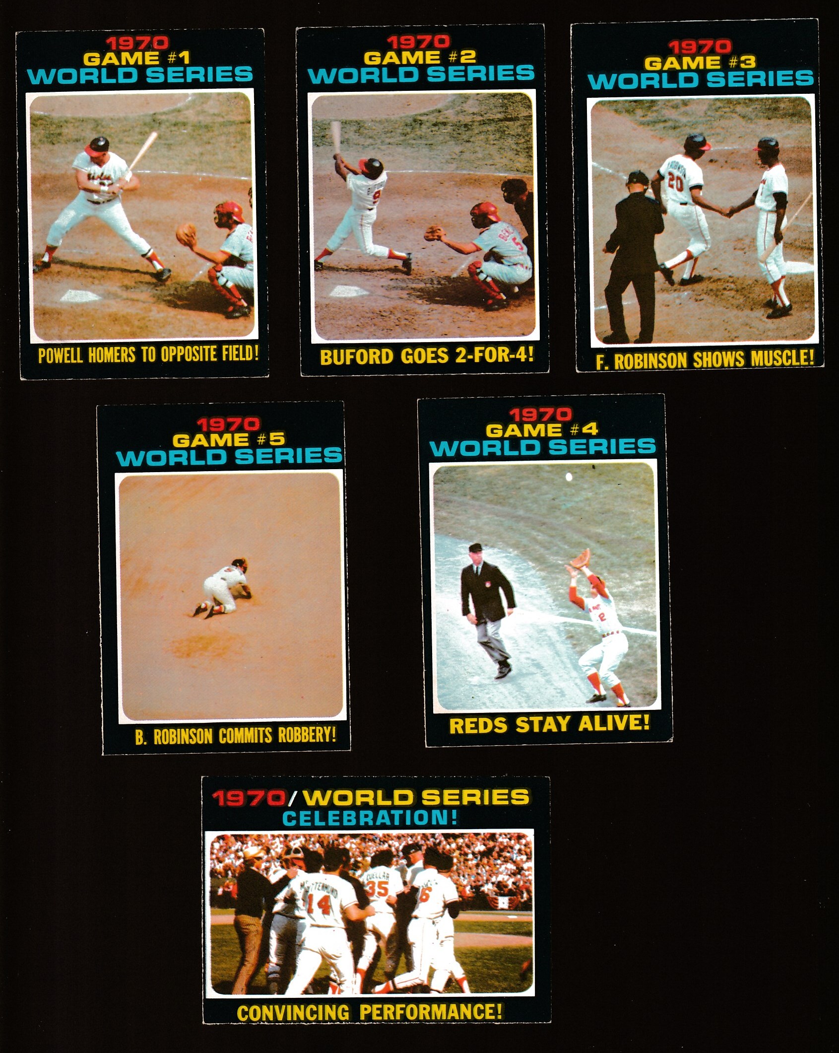 1971 O-Pee-Chee/OPC #327 -332 World Series Complete subset (6 cards) Baseball cards value