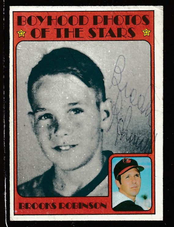 AUTOGRAPHED: 1972 Topps #498 Brooks Robinson Kid-Pix w/PSA/DNA LOA (Orioles Baseball cards value