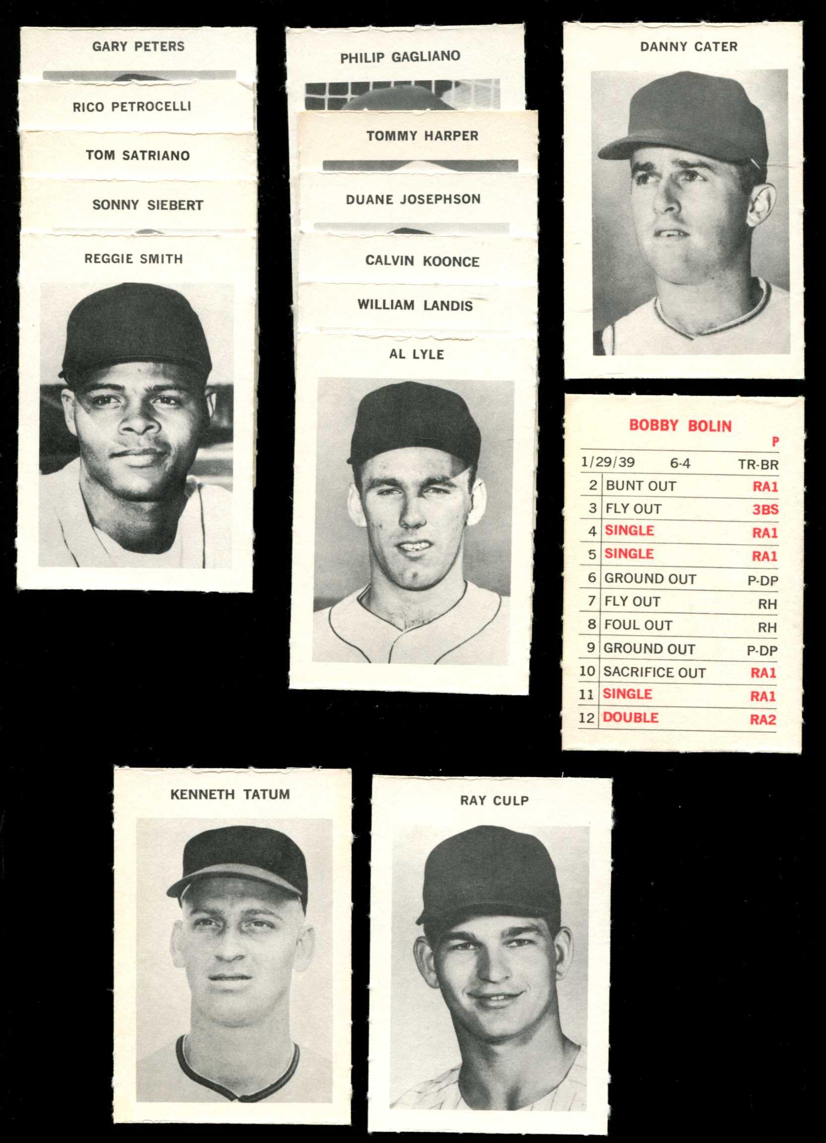  Red Sox - 1972 Milton Bradley - COMPLETE TEAM SET (17 cards) Baseball cards value