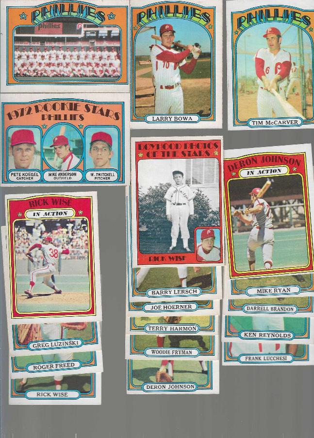 1972 O-Pee-Chee/OPC  - Phillies - Near Complete Team Set (19/20) Baseball cards value