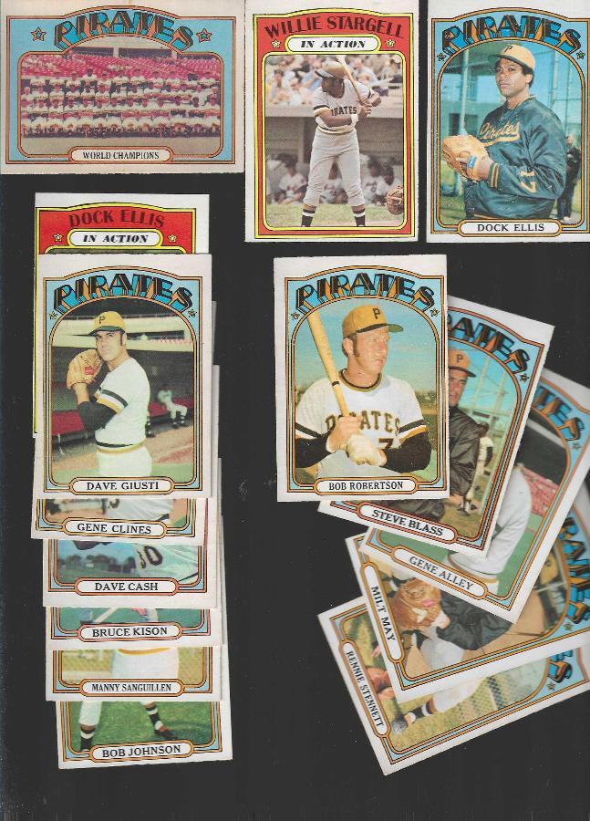 1972 O-Pee-Chee/OPC  - Pirates - Starter Team Set/Lot (16/24) Baseball cards value