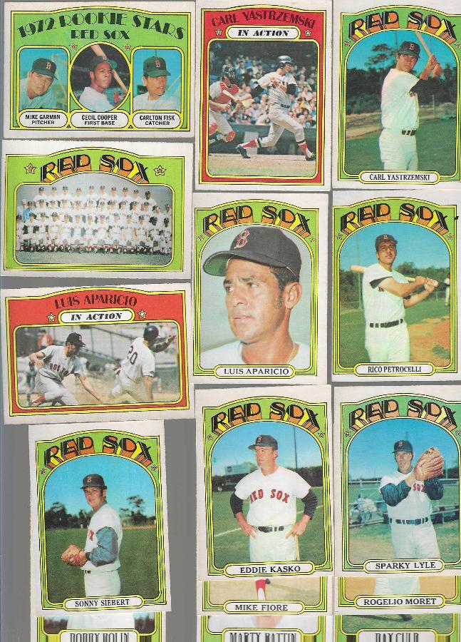 1972 O-Pee-Chee/OPC  - Red Sox - COMPLETE TEAM SET (20) Baseball cards value