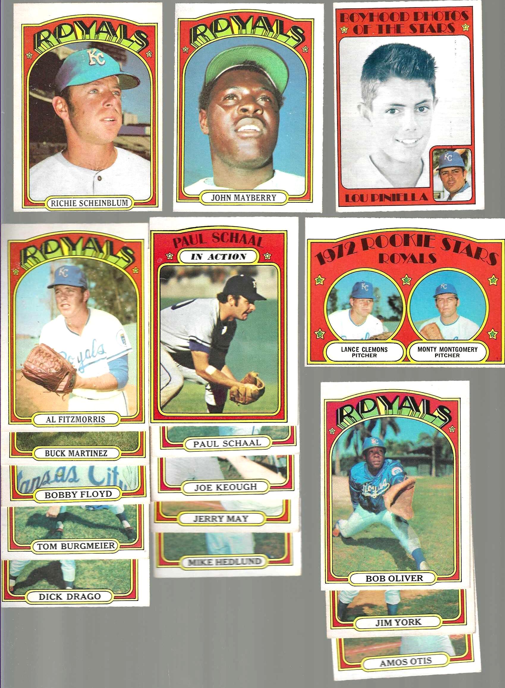 1972 O-Pee-Chee/OPC  - Royals - Starter Team Set (17/21) Baseball cards value