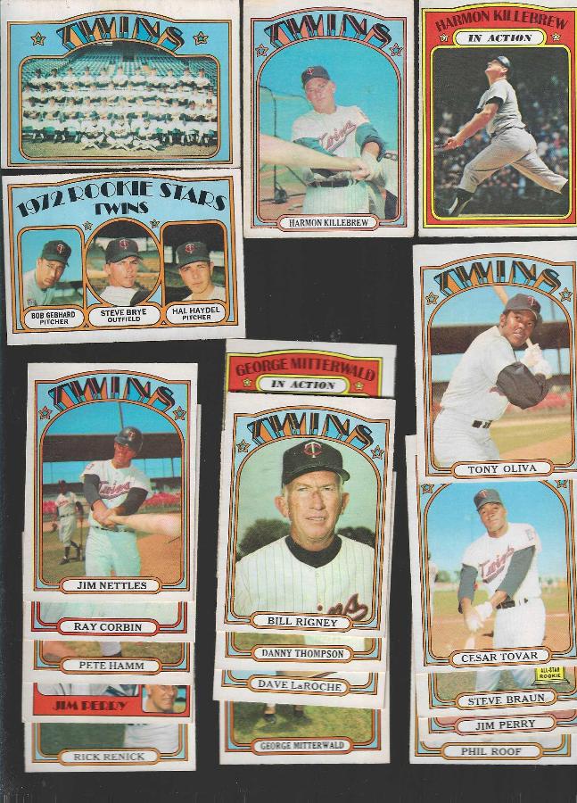 1972 O-Pee-Chee/OPC  - Twins - Near Complete Team Set (19/20) Baseball cards value