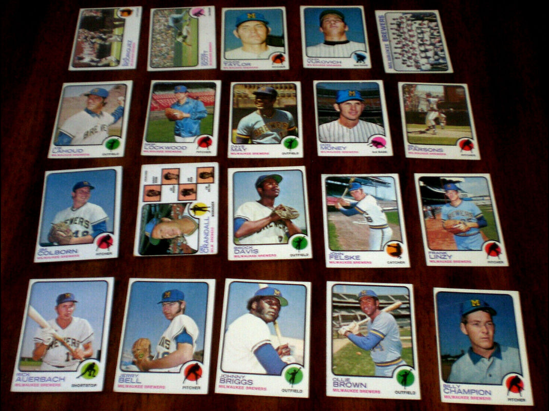 1973 Topps  - Brewers Near Complete TEAM SET/LOT of (20/24) Baseball cards value